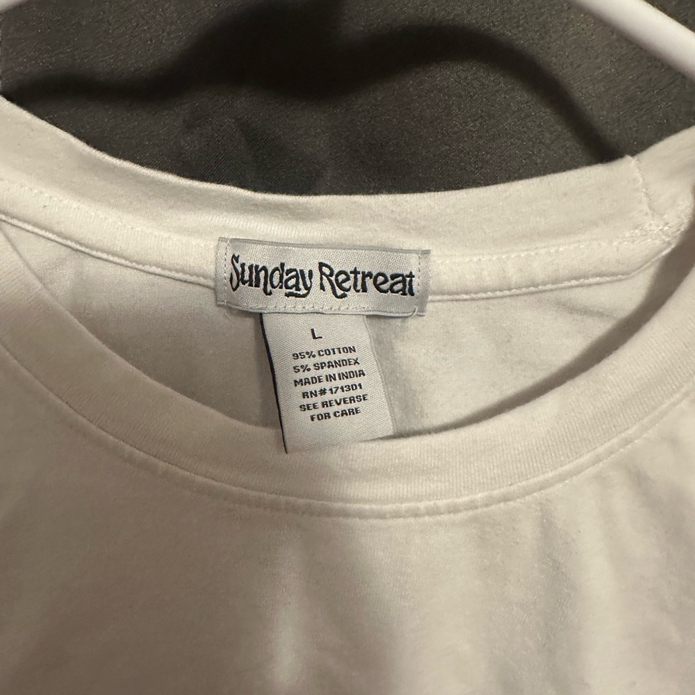Simple Cropped White T-Shirt - Picture 3 of 3